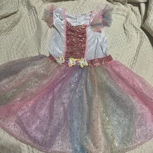 Spirit Halloween Girls Large Dress Barbie Fairy Princess costume